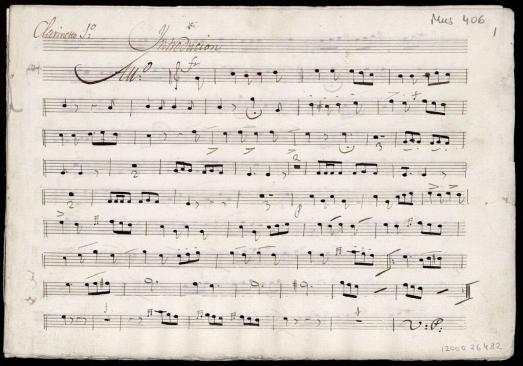 Miniatura de Ópera «Dos Fígaros». Partes instrumentales: Clarinete 1
