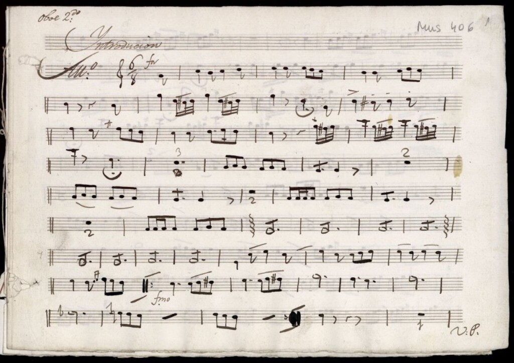 Miniatura de Ópera «Dos Fígaros». Partes instrumentales: Oboe 2