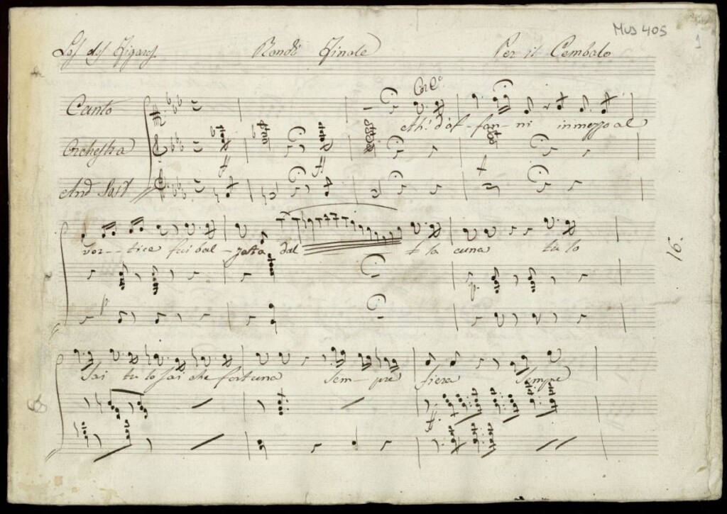 Miniatura de Ópera «Dos Fígaros». Partes instrumentales: Cembalo