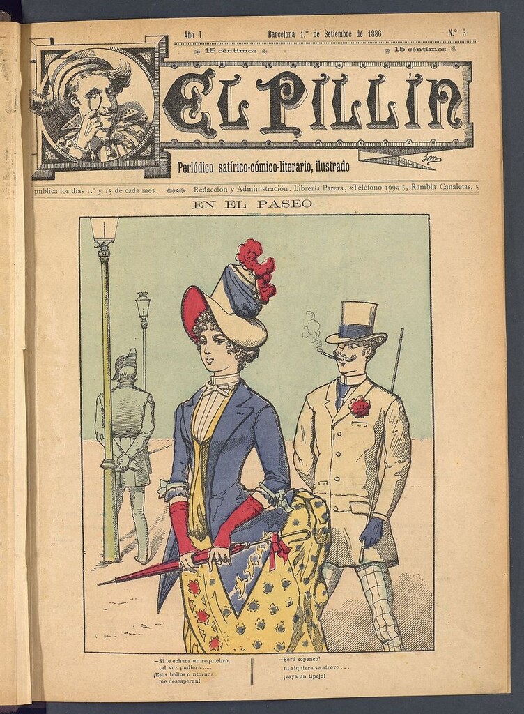 Miniatura de El Pillín : periódico satírico-cómico-literario, ilustrado del 1 de septiembre de 1886. Número 3
