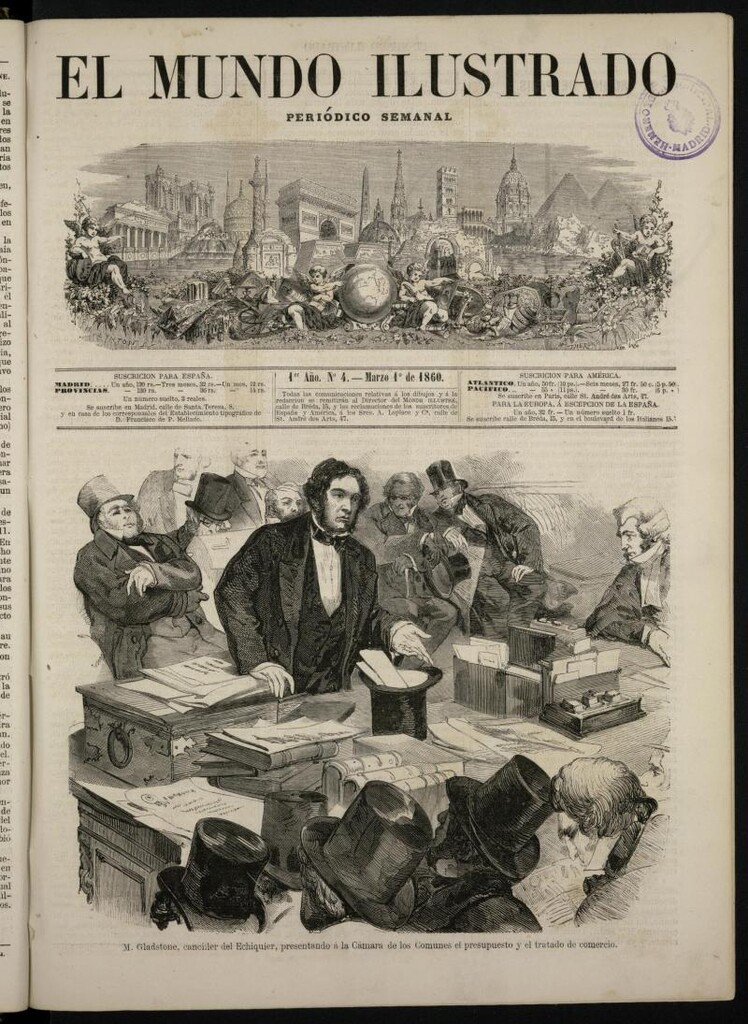 Miniatura de El Mundo Ilustrado: periódico semanal del 1 de marzo de 1860, nº 4