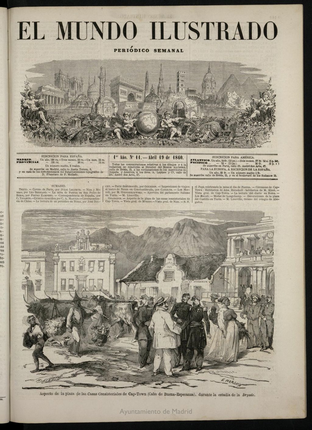 Miniatura de El Mundo Ilustrado: periódico semanal del 19 de abril de 1860, nº 11