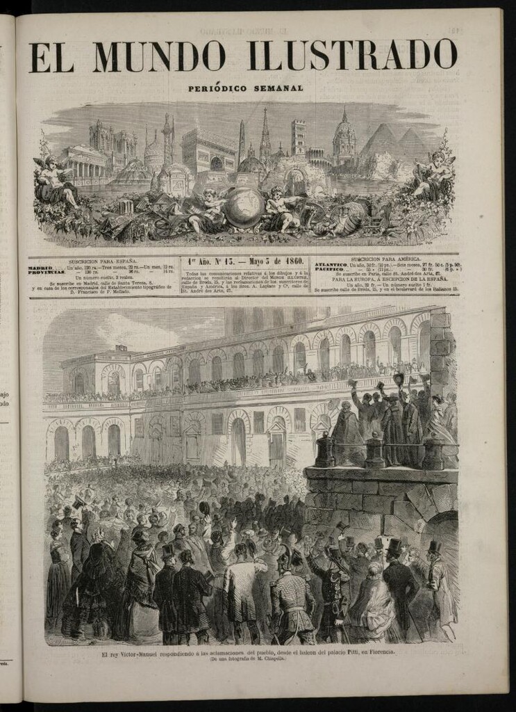 Miniatura de El Mundo Ilustrado: periódico semanal del 3 de mayo de 1860, nº 13