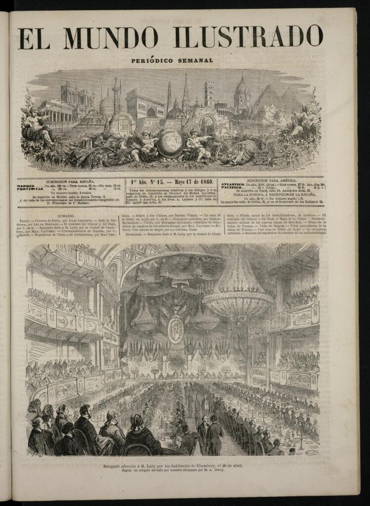 Miniatura de El Mundo Ilustrado: periódico semanal del 17 de mayo de 1860, nº 15