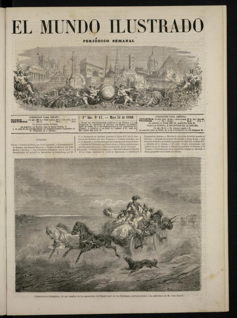 Miniatura de El Mundo Ilustrado: periódico semanal del 31 de mayo de 1860, nº 17