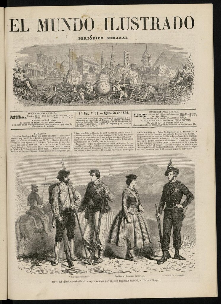 Miniatura de El Mundo Ilustrado: periódico semanal del 30 de agosto de 1860, nº 31