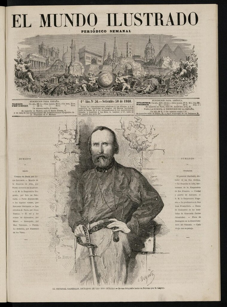 Miniatura de El Mundo Ilustrado: periódico semanal del 30 de septiembre de 1860, nº 36