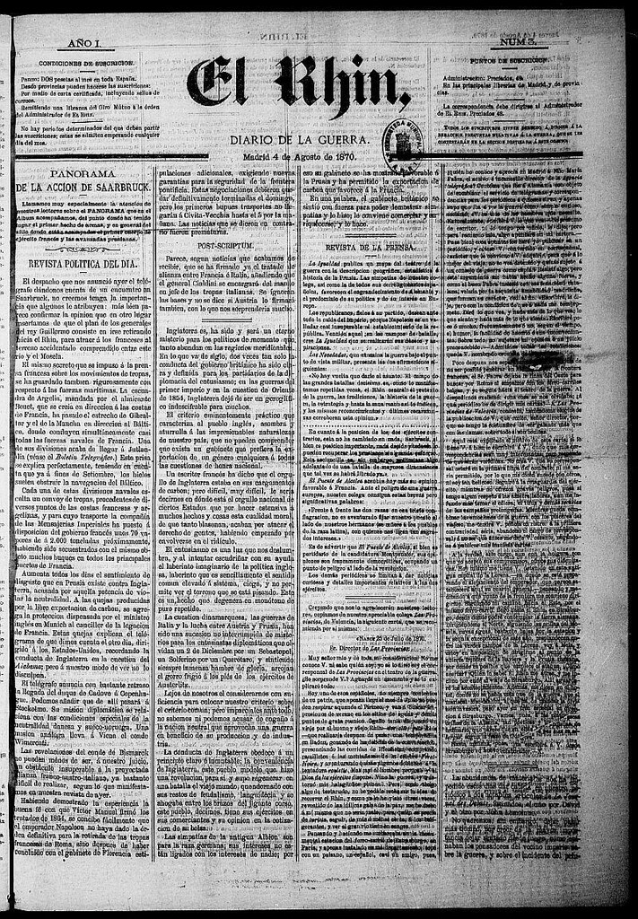 Miniatura de El Rhin: diario de la guerra del 4 de agosto de 1870, nº 3