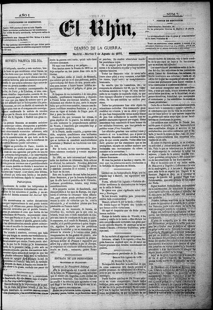 Miniatura de El Rhin: diario de la guerra del 9 de agosto de 1870, nº 7