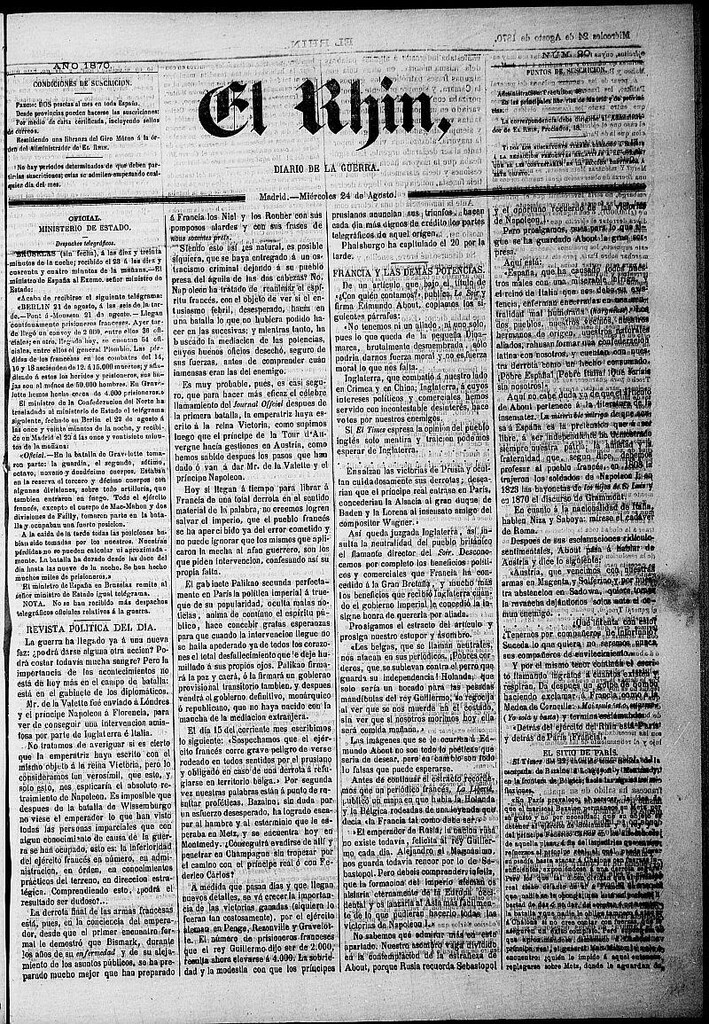 Miniatura de El Rhin: diario de la guerra del 24 de agosto de 1870, nº 20