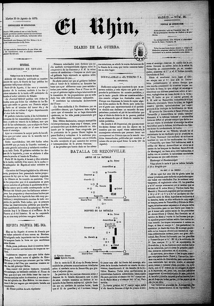 Miniatura de El Rhin: diario de la guerra del 30 de agosto de 1870, nº 25