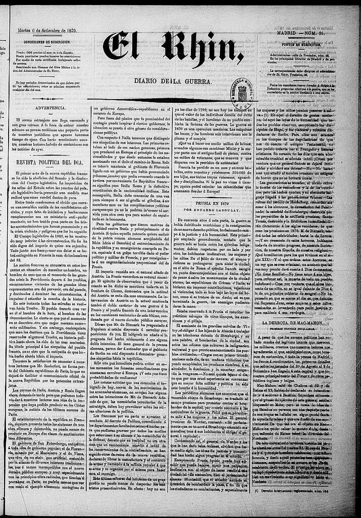 Miniatura de El Rhin: diario de la guerra del 6 de septiembre de 1870, nº 31