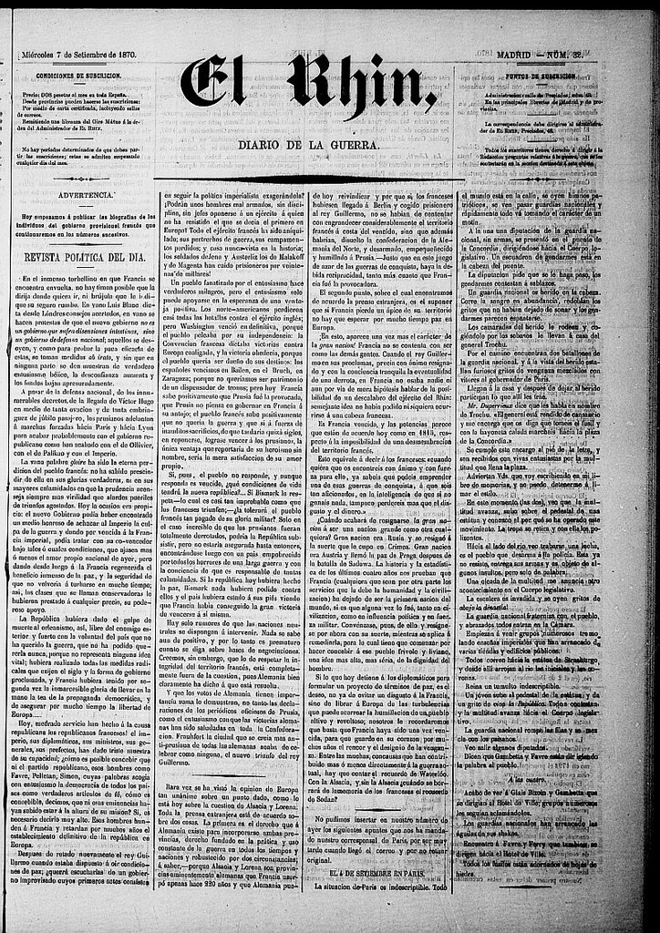 Miniatura de El Rhin: diario de la guerra del 7 de septiembre de 1870, nº 32