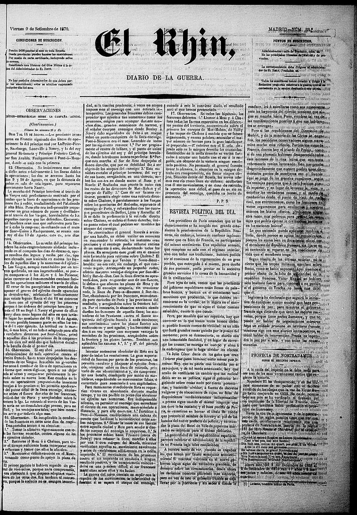 Miniatura de El Rhin: diario de la guerra del 9 de septiembre de 1870, nº 33