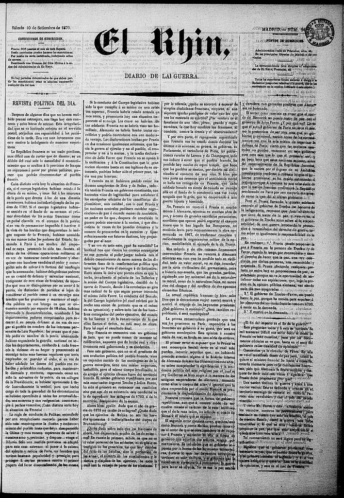 Miniatura de El Rhin: diario de la guerra del 10 de septiembre de 1870, nº 34
