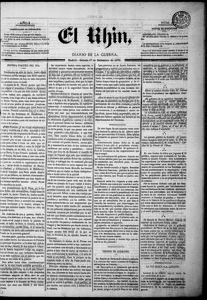 Miniatura de El Rhin: diario de la guerra del 17 de septiembre de 1870, nº 40