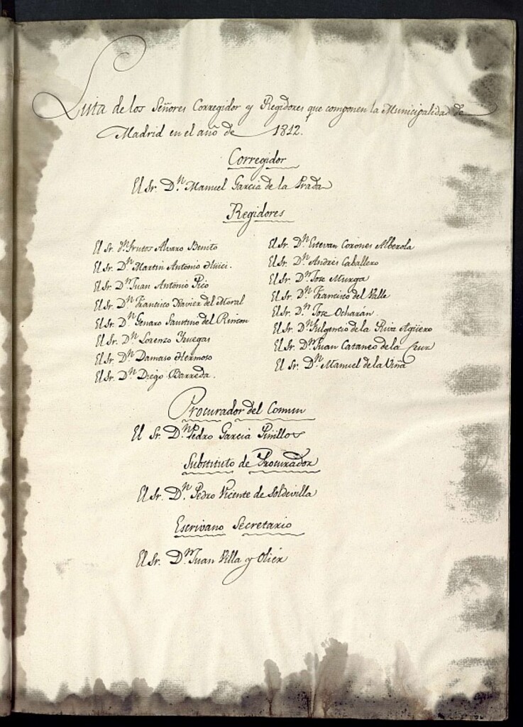 Miniatura de Libro de Acuerdos del Ayuntamiento de Madrid del 29 al 31 de enero de 1812