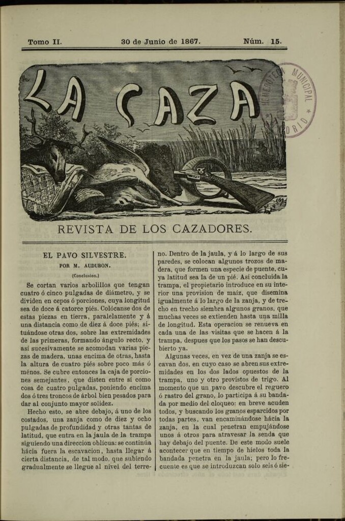 Miniatura de La caza. Revista de los cazadores del 30 de junio de 1867