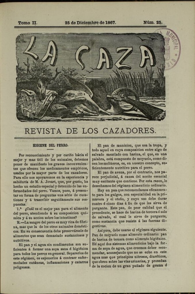 Miniatura de La caza. Revista de los cazadores del 25 de diciembre de 1867