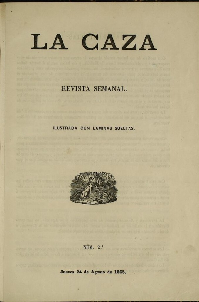 Miniatura de La caza. Revista de los cazadores del 24 de agosto de 1865