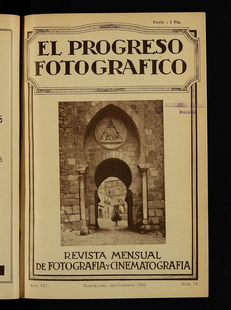 Miniatura de El Progreso Fotográfico : revista mensual ilustrada de fotografía y cinematografía de septiembre de 1926, nº 75