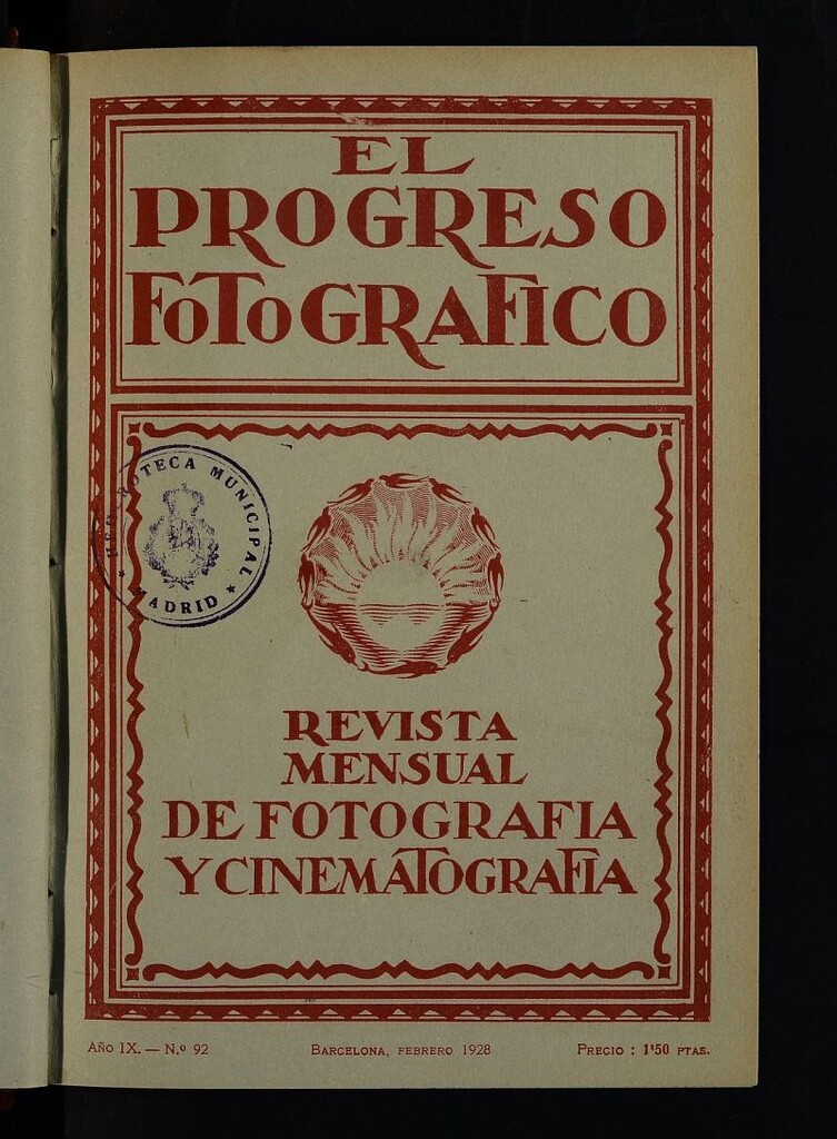Miniatura de El Progreso Fotográfico : revista mensual ilustrada de fotografía y cinematografía de febrero de 1928, nº 92