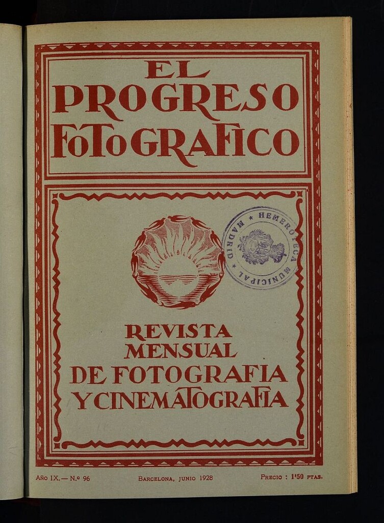 Miniatura de El Progreso Fotográfico : revista mensual ilustrada de fotografía y cinematografía de junio de 1928, nº 96