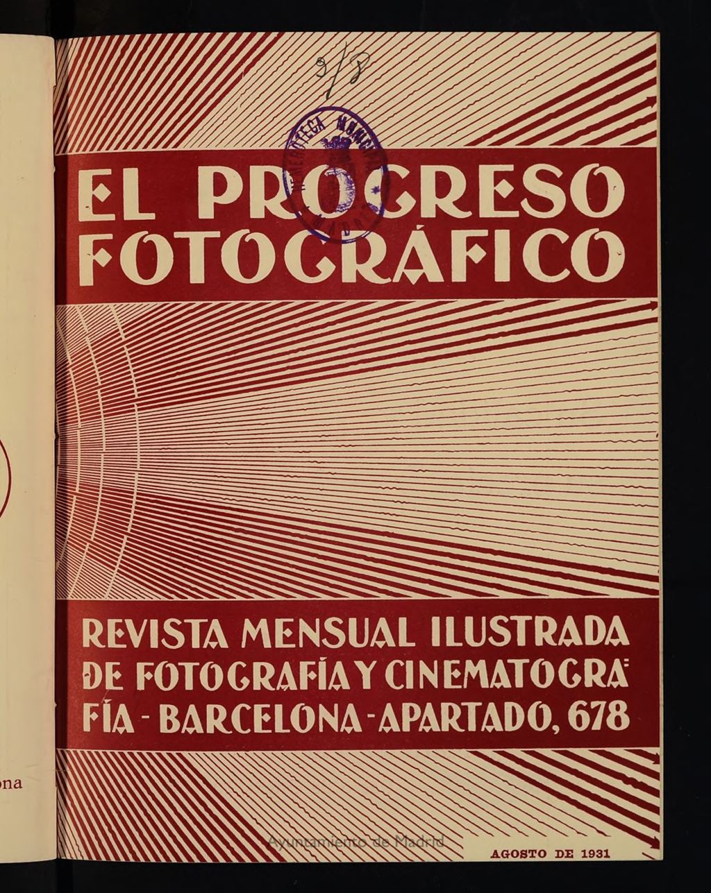 Miniatura de El Progreso Fotográfico : revista mensual ilustrada de fotografía y cinematografía. Año XII, agosto de 1931, nº 134