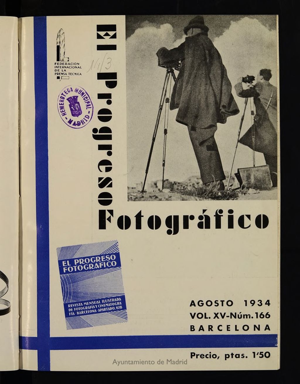 Miniatura de El Progreso Fotográfico : revista mensual ilustrada de fotografía y cinematografía. Vol. XV, agosto de 1934, nº 166