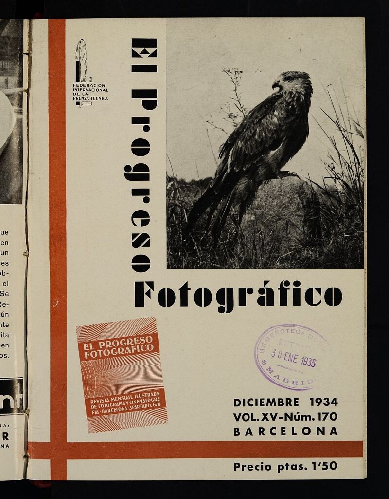 Miniatura de El Progreso Fotográfico : revista mensual ilustrada de fotografía y cinematografía. Vol. XV, diciembre de 1934, nº 170