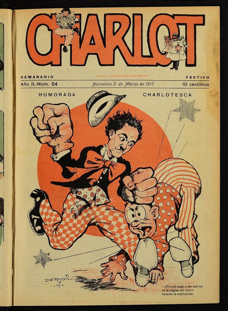 Miniatura de Charlot: semanario festivo del 3 de marzo de 1917, nº 54
