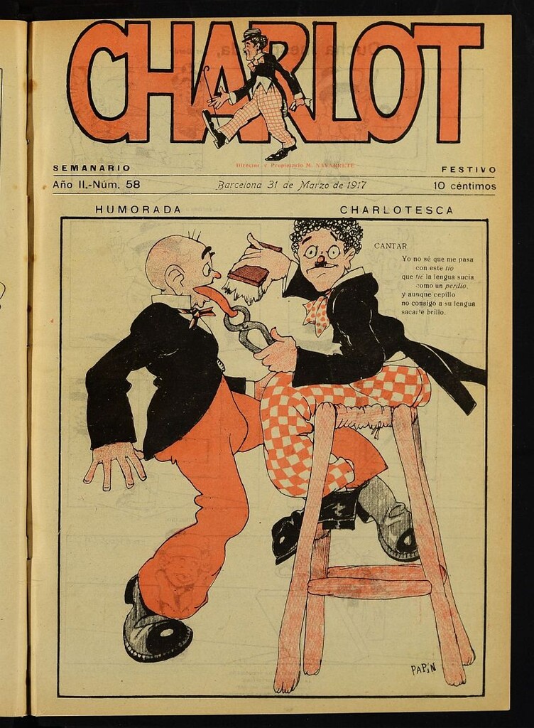 Miniatura de Charlot: semanario festivo del 31 de marzo de 1917, nº 58