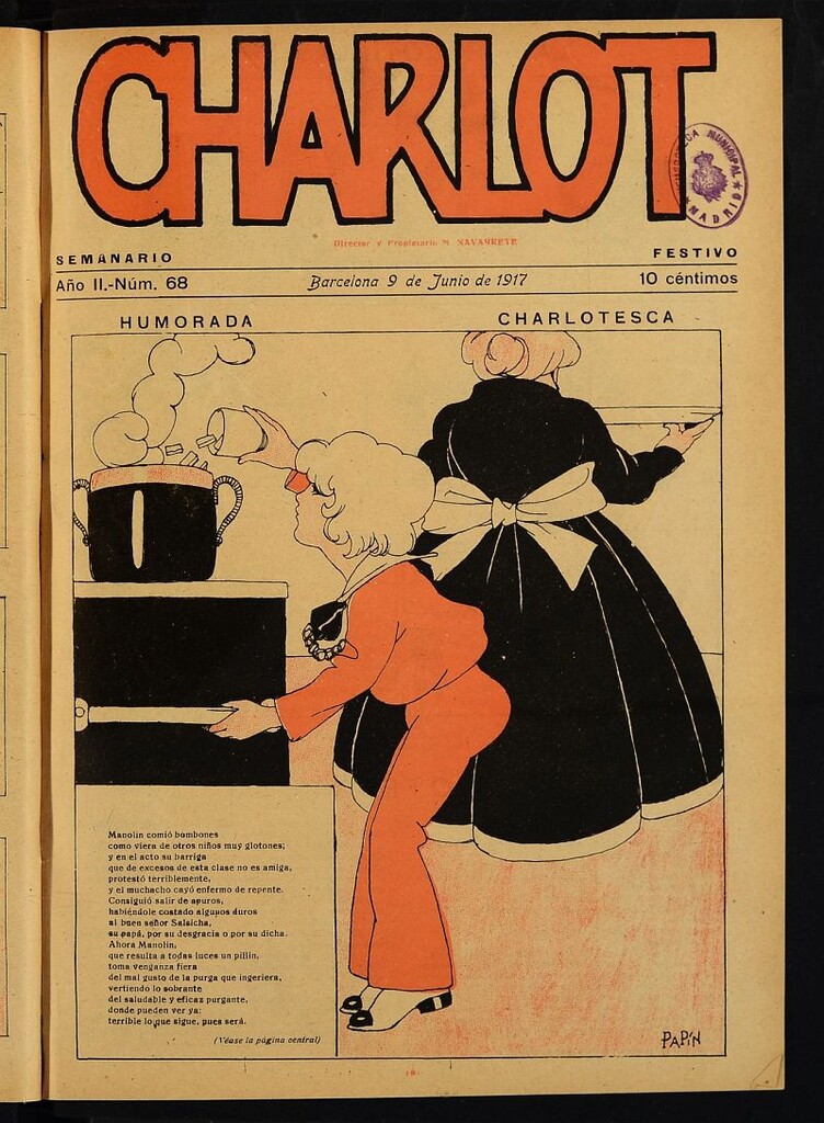 Miniatura de Charlot: semanario festivo del 9 de junio de 1917, nº 68