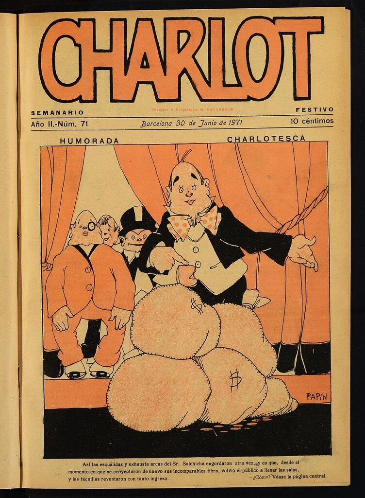 Miniatura de Charlot: semanario festivo del 30 de junio de 1917, nº 71