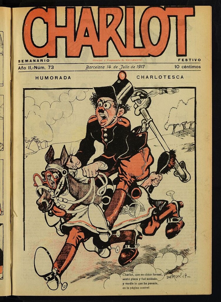Miniatura de Charlot: semanario festivo del 14 de julio de 1917, nº 73
