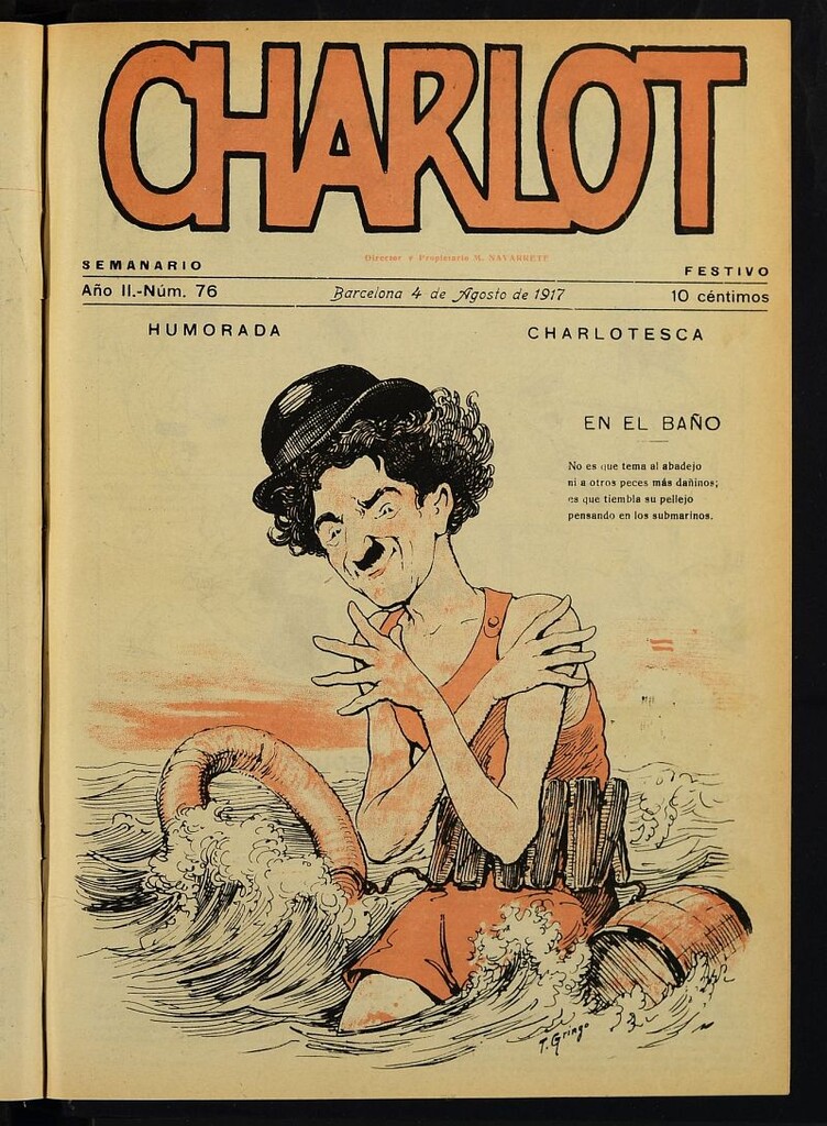 Miniatura de Charlot: semanario festivo del 4 de agosto de 1917, nº 76