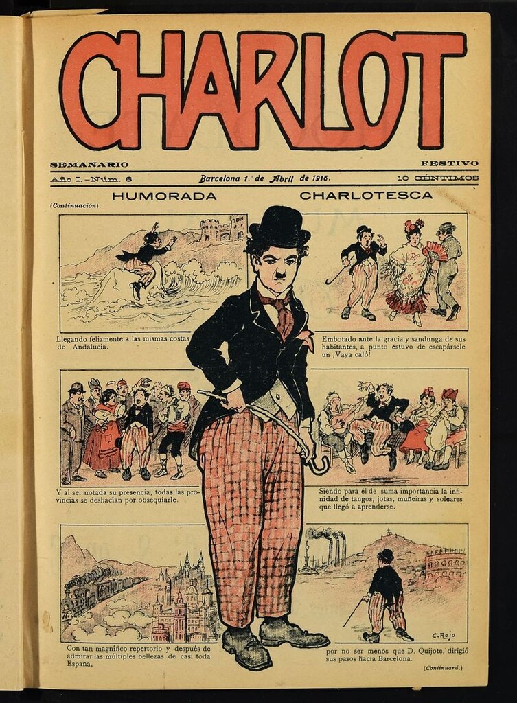 Miniatura de Charlot: semanario festivo del 1 de abril de 1916, nº 6