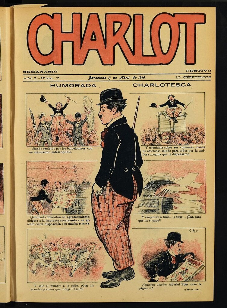 Miniatura de Charlot: semanario festivo del 8 de abril de 1916, nº 7