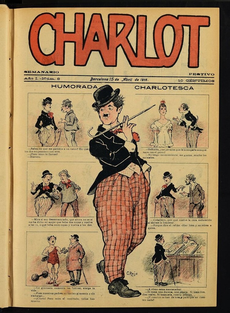 Miniatura de Charlot: semanario festivo del 15 de abril de 1916, nº 8