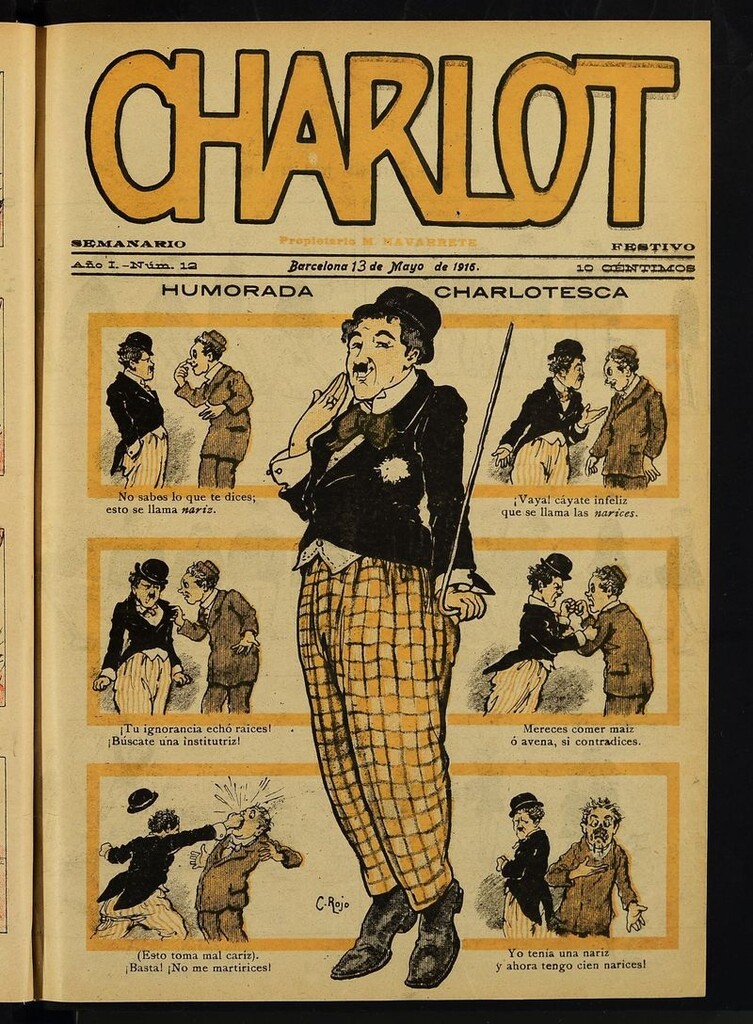 Miniatura de Charlot: semanario festivo del 13 de mayo de 1916, nº 12