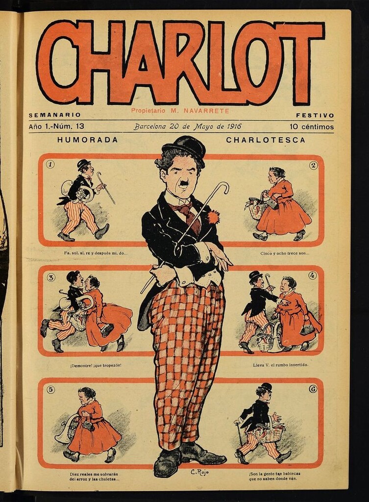 Miniatura de Charlot: semanario festivo del 20 de mayo de 1916,nº 13