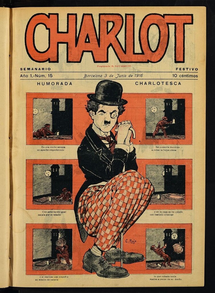 Miniatura de Charlot: semanario festivo del 3 de junio de 1916, nº 15