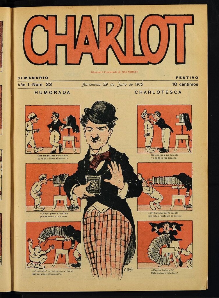 Miniatura de Charlot: semanario festivo del 29 de julio de 1916,nº 23