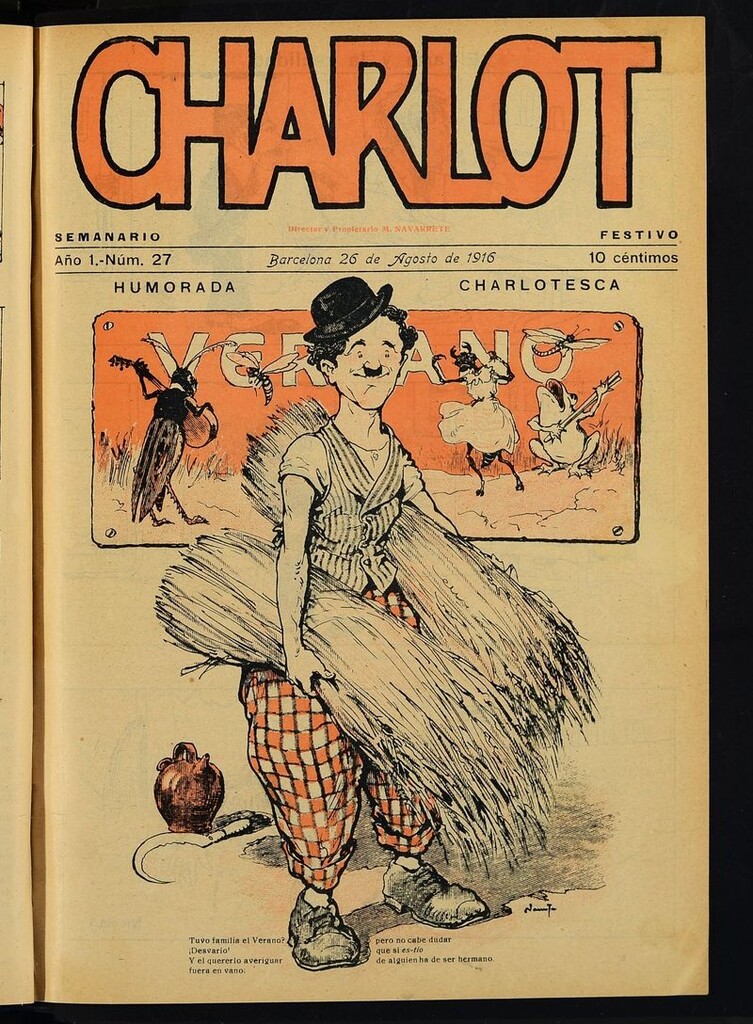 Miniatura de Charlot: semanario festivo del 26 de agosto de 1916, nº 27