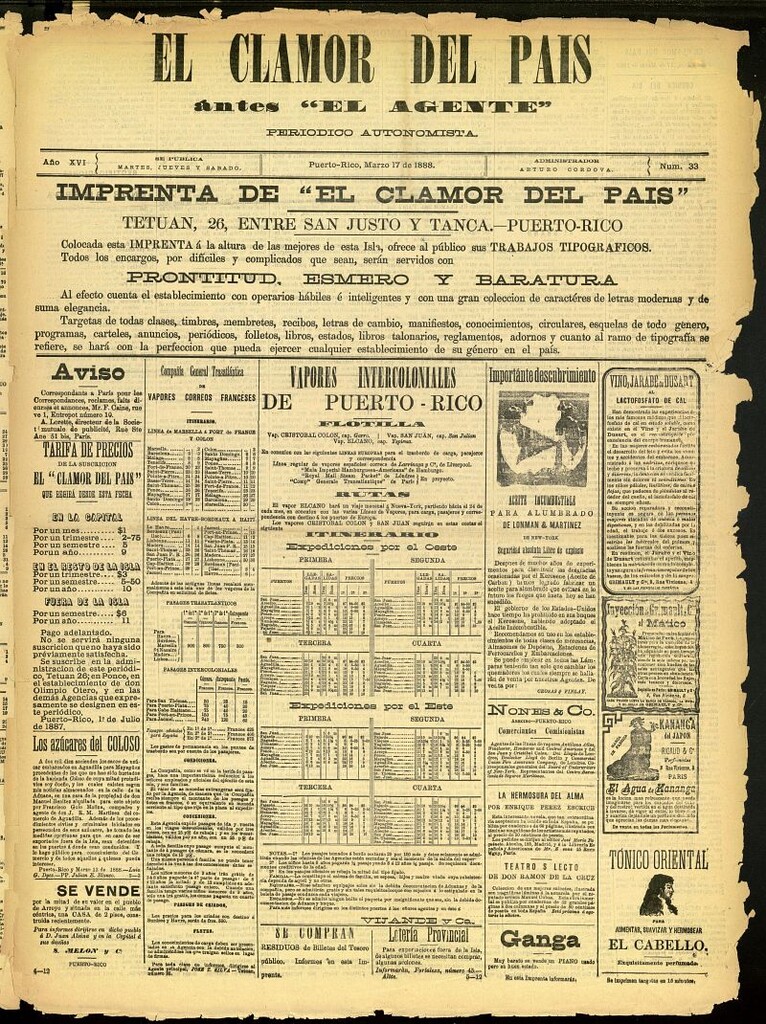 Miniatura de El Clamor del País de 17 de marzo de 1888, nº 33