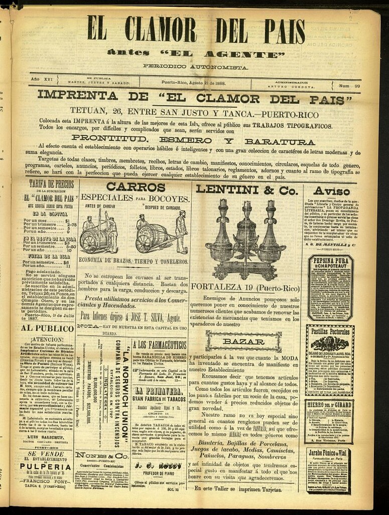 Miniatura de El Clamor del País del 21 de agosto de 1888, nº 99