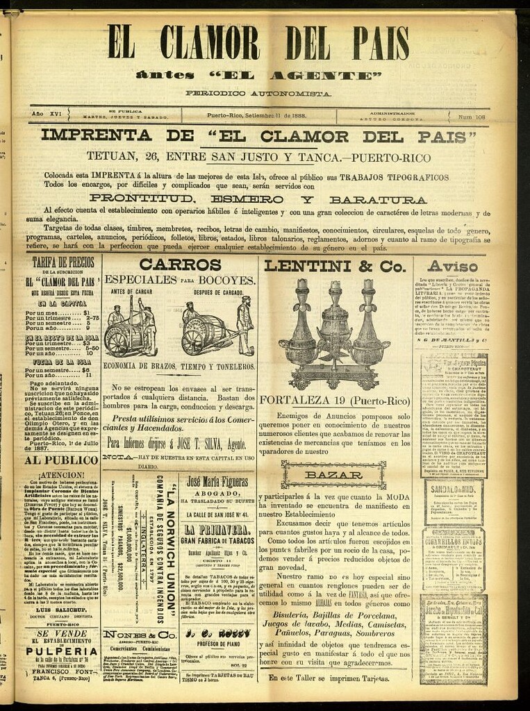 Miniatura de El Clamor del País del 11 de septiembre de 1888, nº 108