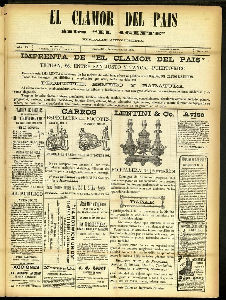 Miniatura de El Clamor del País del 22 de septiembre de 1888, nº 111