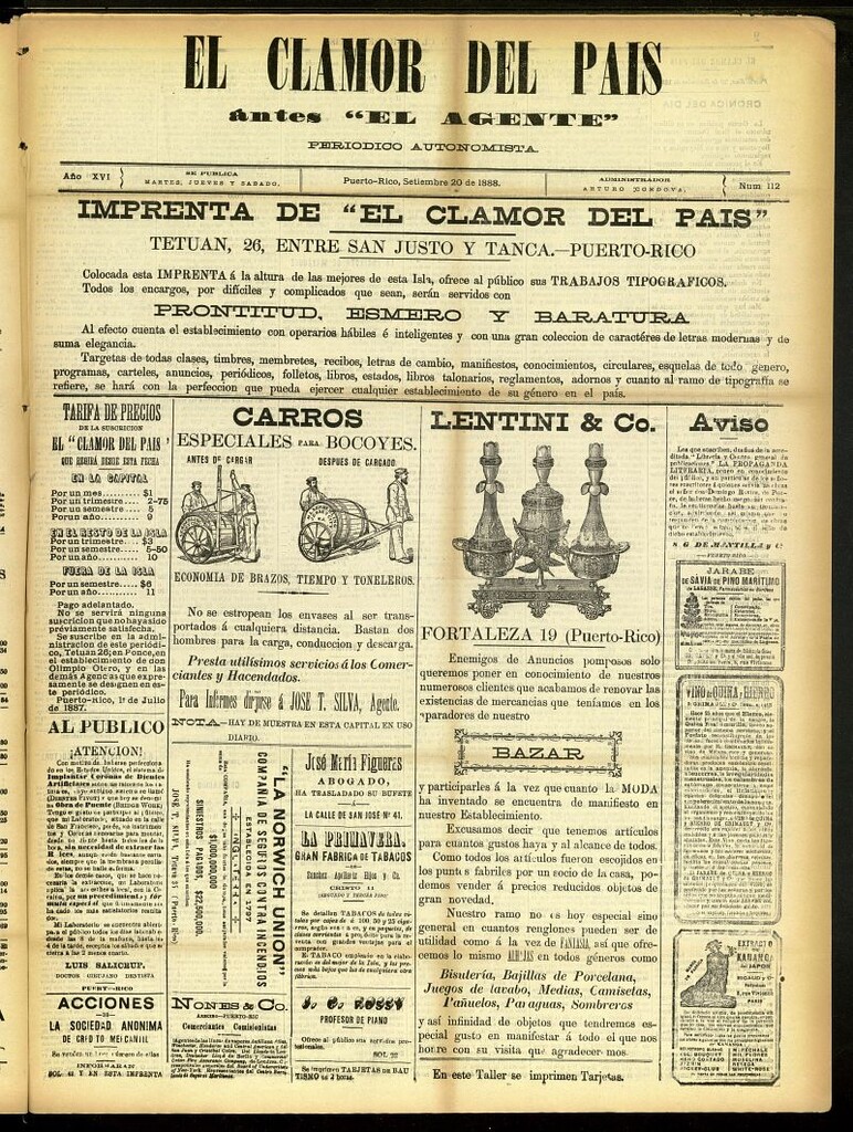 Miniatura de El Clamor del País del 20 de septiembre de 1888, nº 112