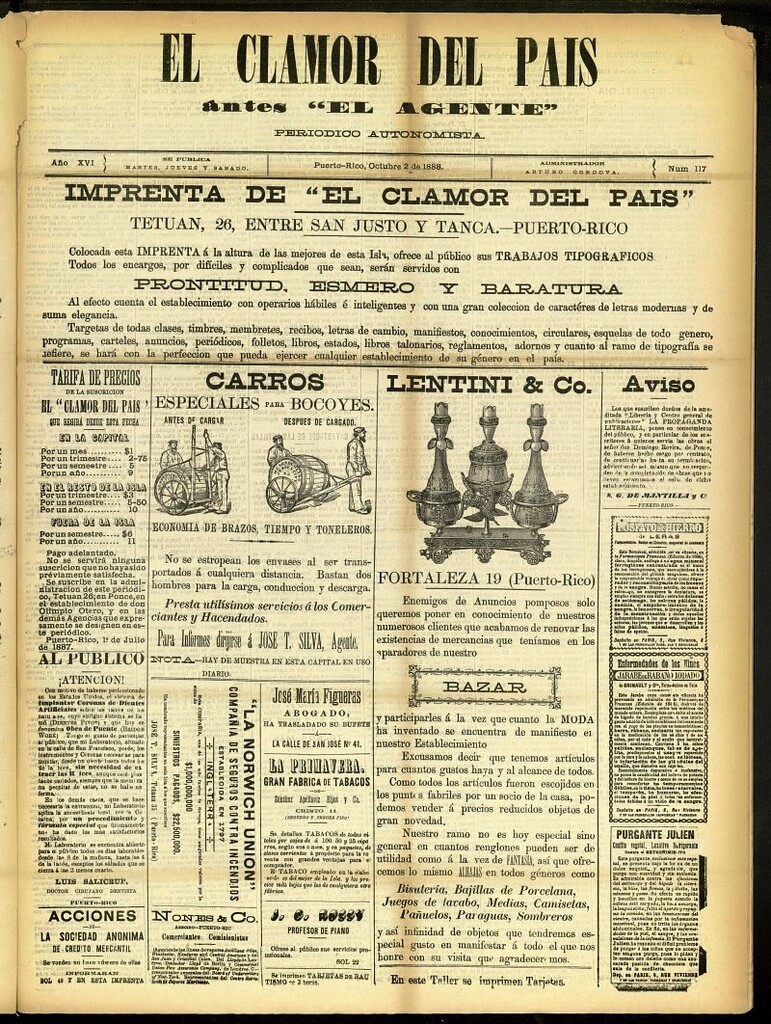 Miniatura de El Clamor del País del 2 de octubre de 1888, nº 117